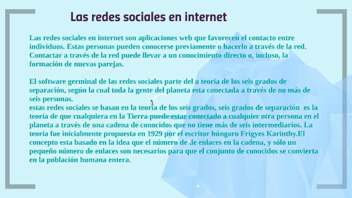 Las redes sociales en internet by luis pablo alvarez sifuents on Prezi