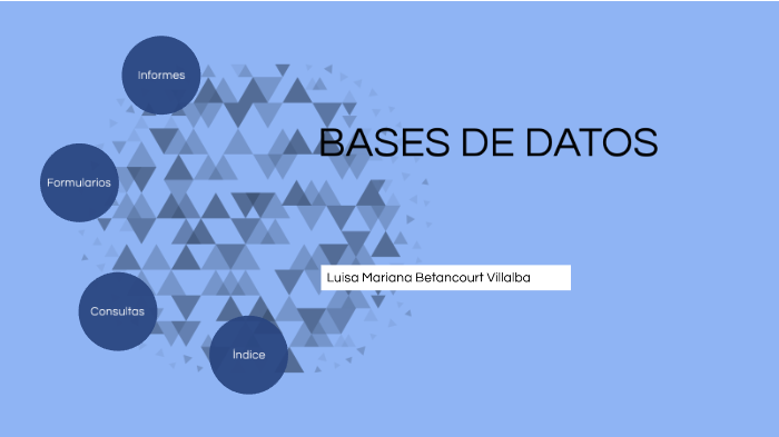Bases de datos by Luisa Mariana Betancourt Villalba on Prezi