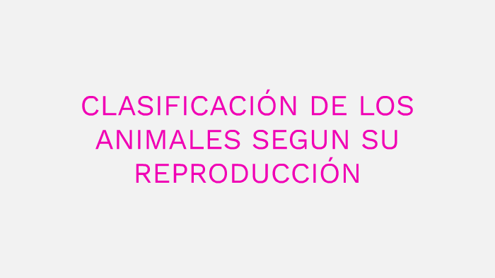 Clasificacion De Los Amimales Segun Su Reproduccion By Rosa Esteban On 