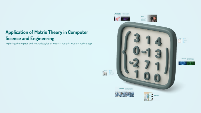 Application of Matrix Theory in Computer Science and Engineering by raj ...