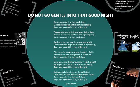 do not go gentle into that good night figurative language
