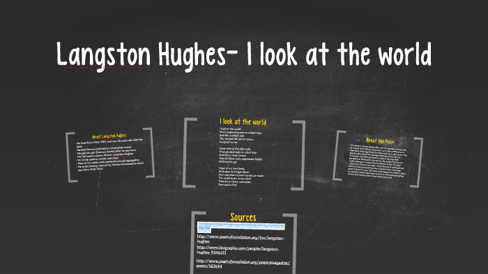 i look at the world langston hughes tone