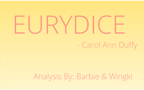 eurydice poem carol ann duffy