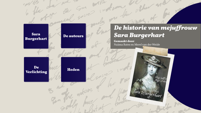 Historie van mejuffrouw Sara Burgerhart by merel ANTONIUSSCHOOL on Prezi