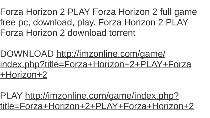 forza horizon 2 pc torrent download kickass