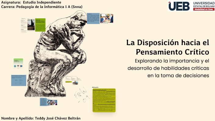 La Disposición hacia el Pensamiento Crítico by Teddy Jose Chavez ...