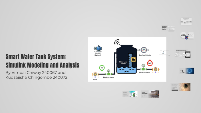 Water Tank Simulation Design Module Smart Water Tank System: Simulink Modeling and Analysis by Kudzaiishe ...