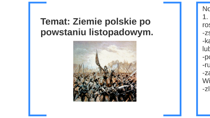 Temat: Ziemie polskie po powstaniu listopadowym by Insta Nauczyciel on