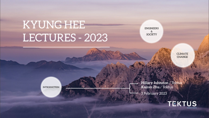 KYUNG HEE LECTURES - 2023 by Hillary Johnston on Prezi