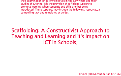 Scaffolding: A Constructivist Approach to Teaching and Learning and it ...