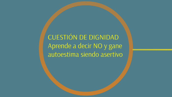 CUESTIÓN DE DIGNIDAD Aprenda a decir NO y gane autoestima by Andrés