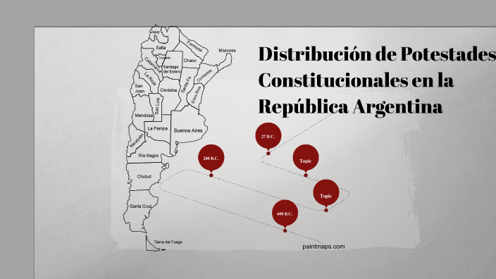 Distribucion de Poderes Constitucionales en la Republica Argentina by