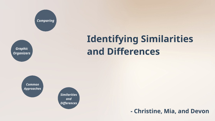 Identifying Similarities and Differences by Christine Cole on Prezi