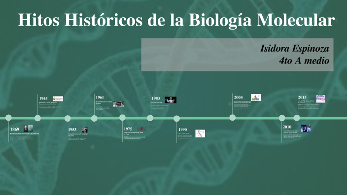 Biología Molecular: Línea del Tiempo by Isidora martina Espinoza rivas ...