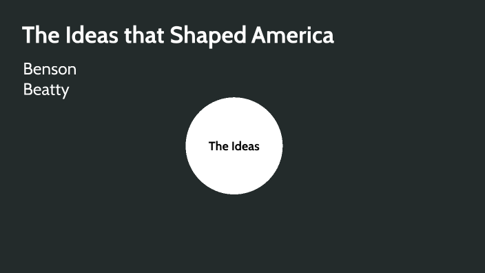 The ideas that shaped America by Benson Beatty on Prezi