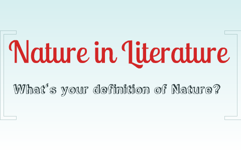 representation of nature in literature