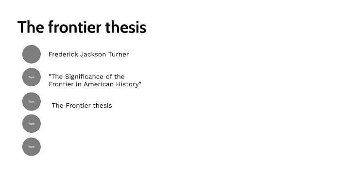 frontier thesis define