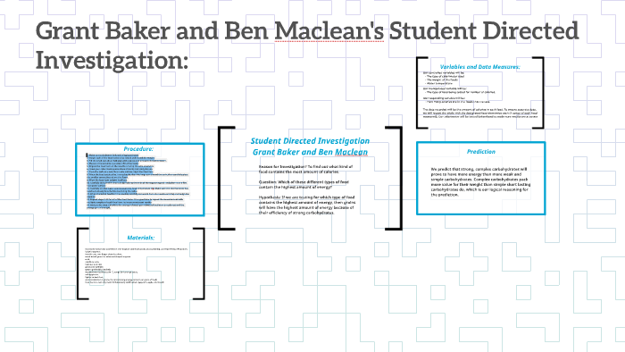 student directed research project