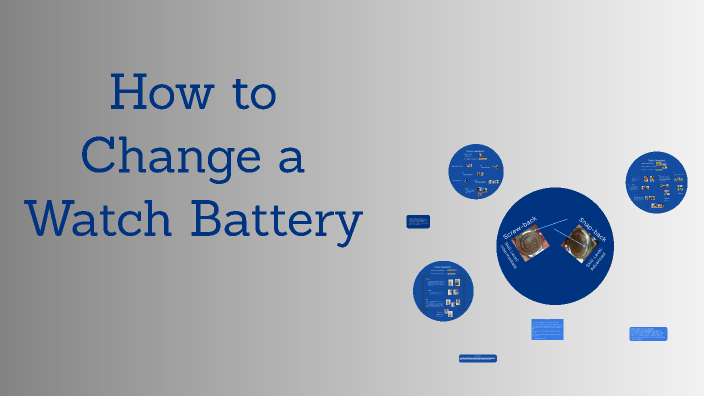 How to Change a Watch Battery by Justin Scott