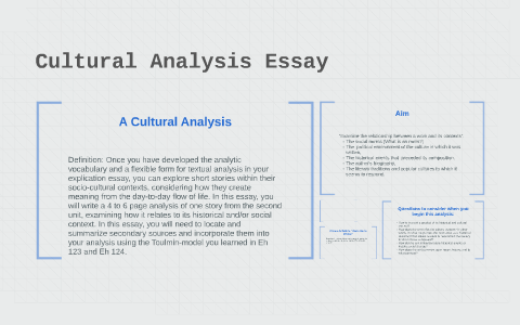 cultural analysis essay