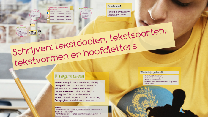 Schrijven: Tekstdoelen, Tekstsoorten En Tekstvormen By V. Loon On Prezi