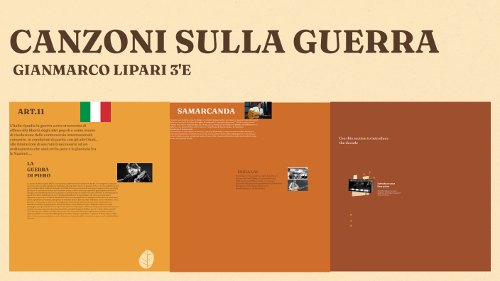 Canzoni Sulla Guerra By Gianmarco Lipari On Prezi