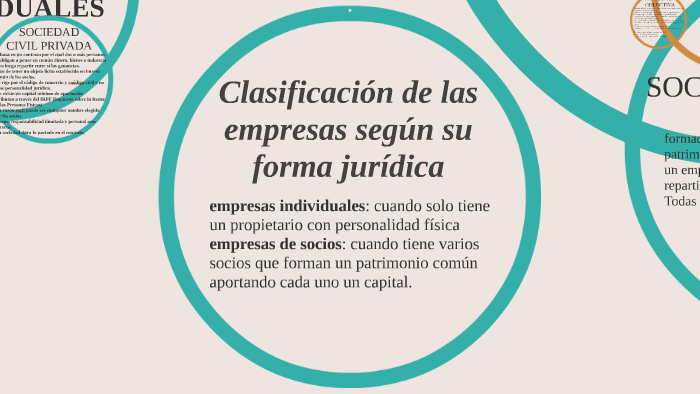 Clasificacion De Las Empresas Segun Su Forma Juridica By Oliwia