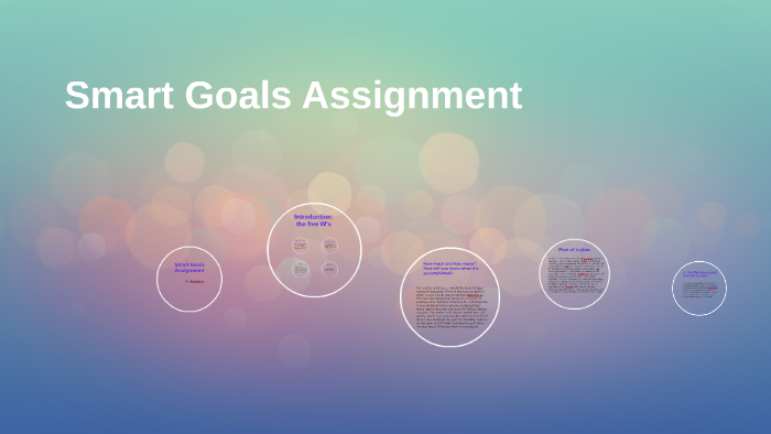 smart goals assignment by Anoushka R on Prezi