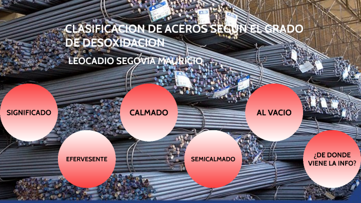 CLASIFICACION DE ACEROS SEGUN EL GRADO DE DESOXIDACION by Mauricio