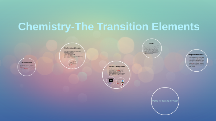 Chemistry-The Transition Elements By Linda Hsu On Prezi