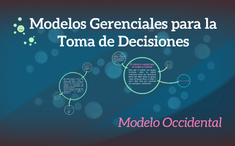 Modelos Gerenciales para la Toma de Decisiones by