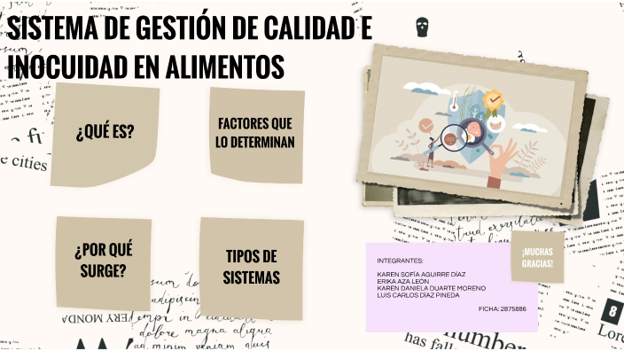 SISTEMA DE GESTIÓN DE CALIDAD E INOCUIDAD EN LOS ALIMENTOS by Karen ...