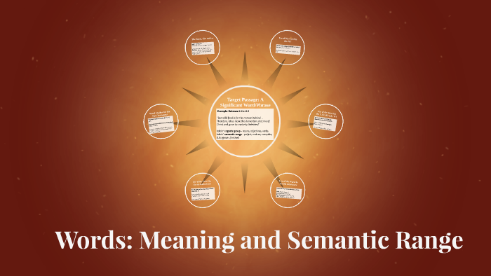 Words: Meaning and Semantic Range by Craig Hill on Prezi