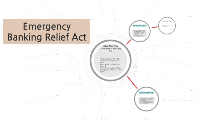 emergency banking relief act purpose