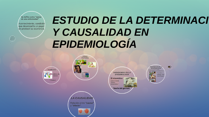 ESTUDIO DE LA DETERMINACIÓN Y CAUSALIDAD EN EPIDEMIOLOGÍA by liz