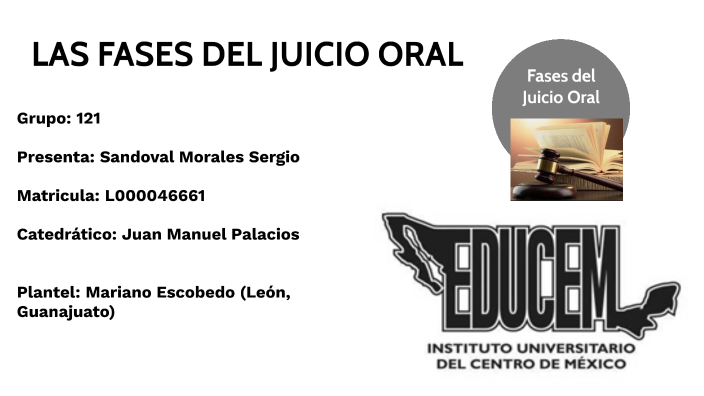 LAS FASES DEL JUICIO ORAL By Sandoval Sergio On Prezi