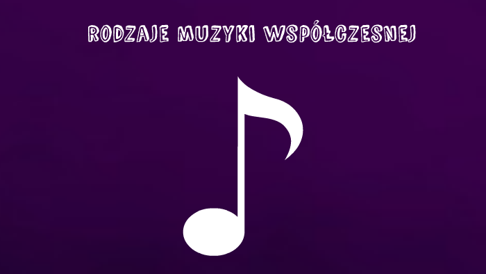 Rodzaje Muzyki Współczesnej By On Prezi