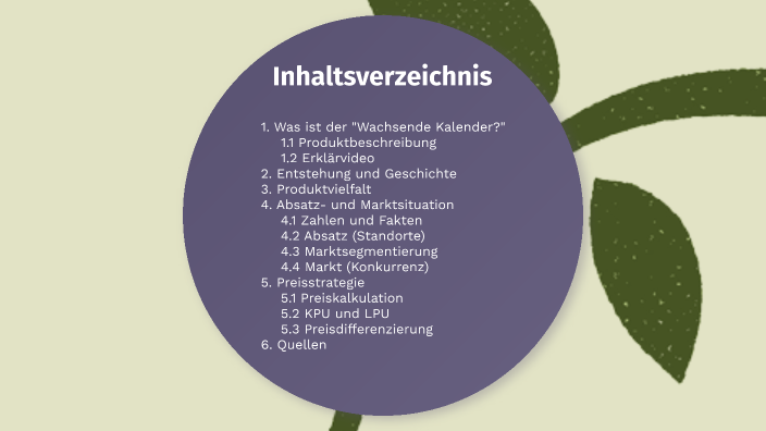 Der wachsende Kalender by Sara Diegelmann on Prezi