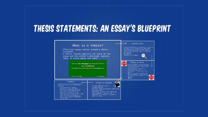 Blueprint Thesis Statement Example