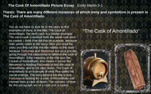 examples of symbolism in the cask of amontillado