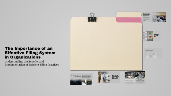 The Importance of an Effective Filing System in Organizations by Sy Max ...