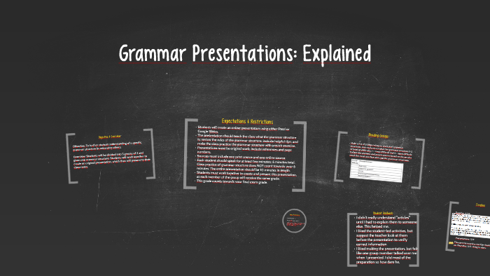 what is a presentation in grammar