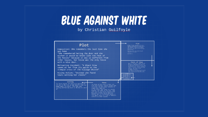 Blue against white thesis statement image