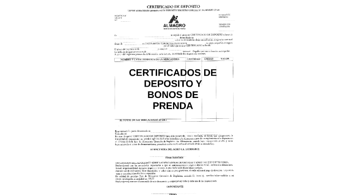 Certificados De Deposito Y Bonos De Prenda By Chrisz Galvan On Prezi 9323