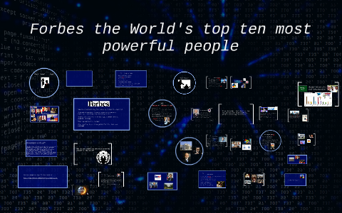 FORBES THE TOP TEN MOST POWERFUL PEOPLE IN THE WORLD By Ethan Churchill