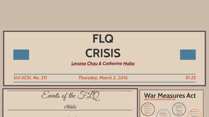 FLQ CRISIS by catherine haba