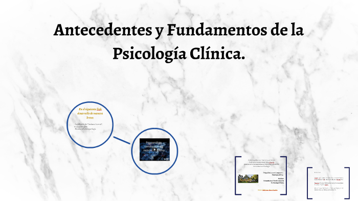 Antecedentes y Fundamentos de la Psicología Clínica. by Joos Rodriguez