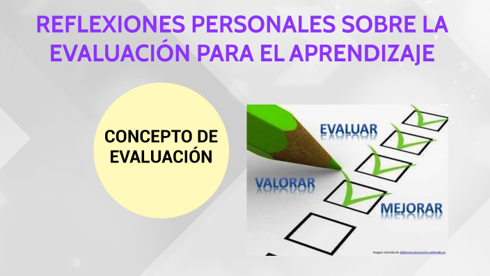 REFLEXIONES PERSONALES SOBRE EVALUACIÓN PARA EL APRENDIZAJE by Leydi ...