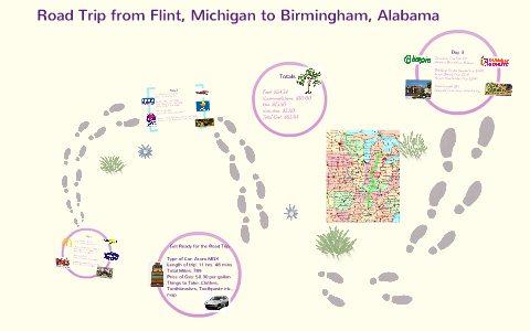 Road Trip From Flint Michigan To Birmingham Alabama By Maddie