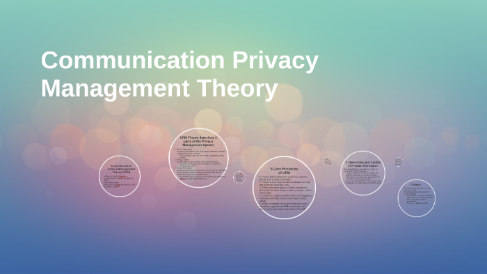 essay about communication privacy management theory